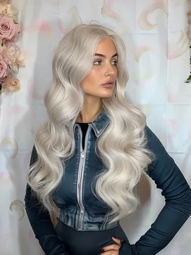 #1001 White Blonde｜Luxury Russian Remy Human Hair, Double Drawn, Tape Extensions