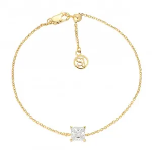 18k Gold Plated Ellera Quadrato Bracelet SJ-B42274-CZ-YG