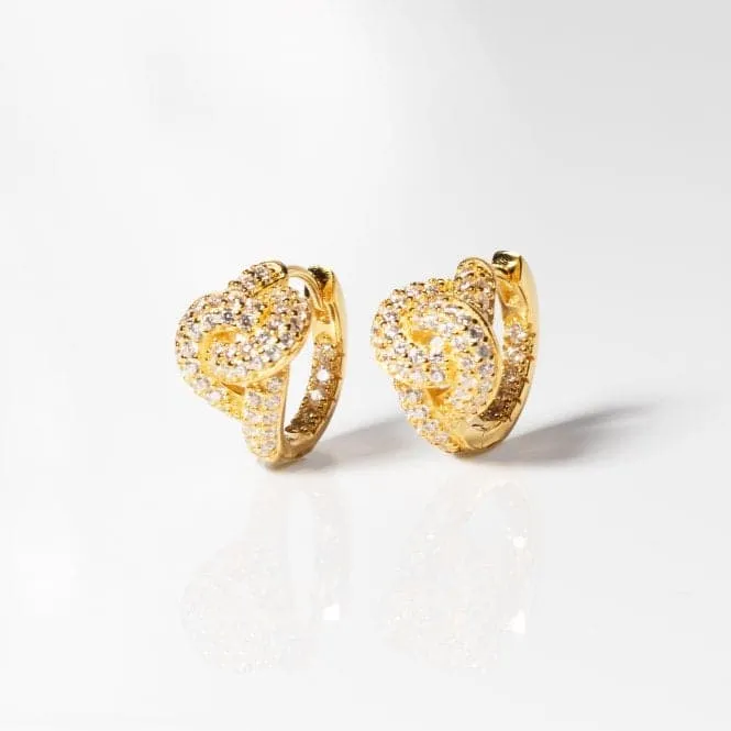 18k gold plated Imperia Creolo Earrings SJ-E10752-CZ-YG