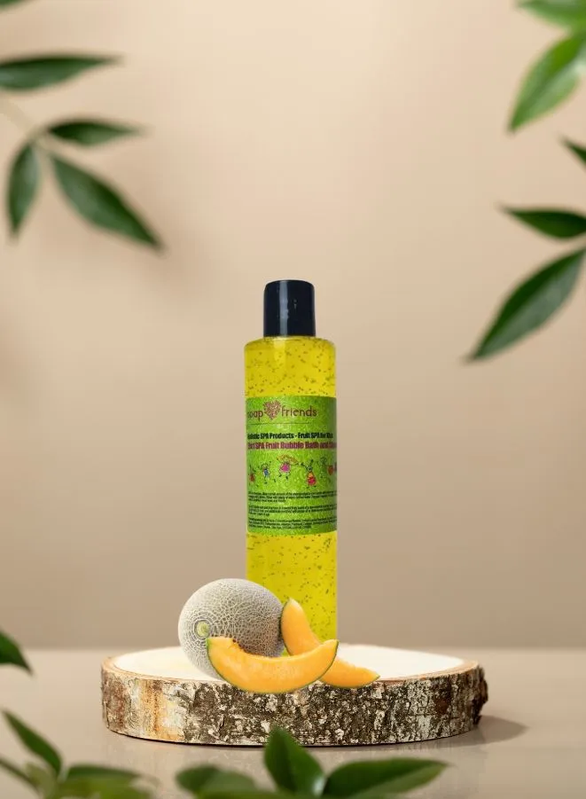 2-in-1 Kids Shampoo and Shower Gel | 250ml Ripe Melon Fruit Scent with Nourishing Jojoba Oil for Gentle Cleansing and Moisturizing