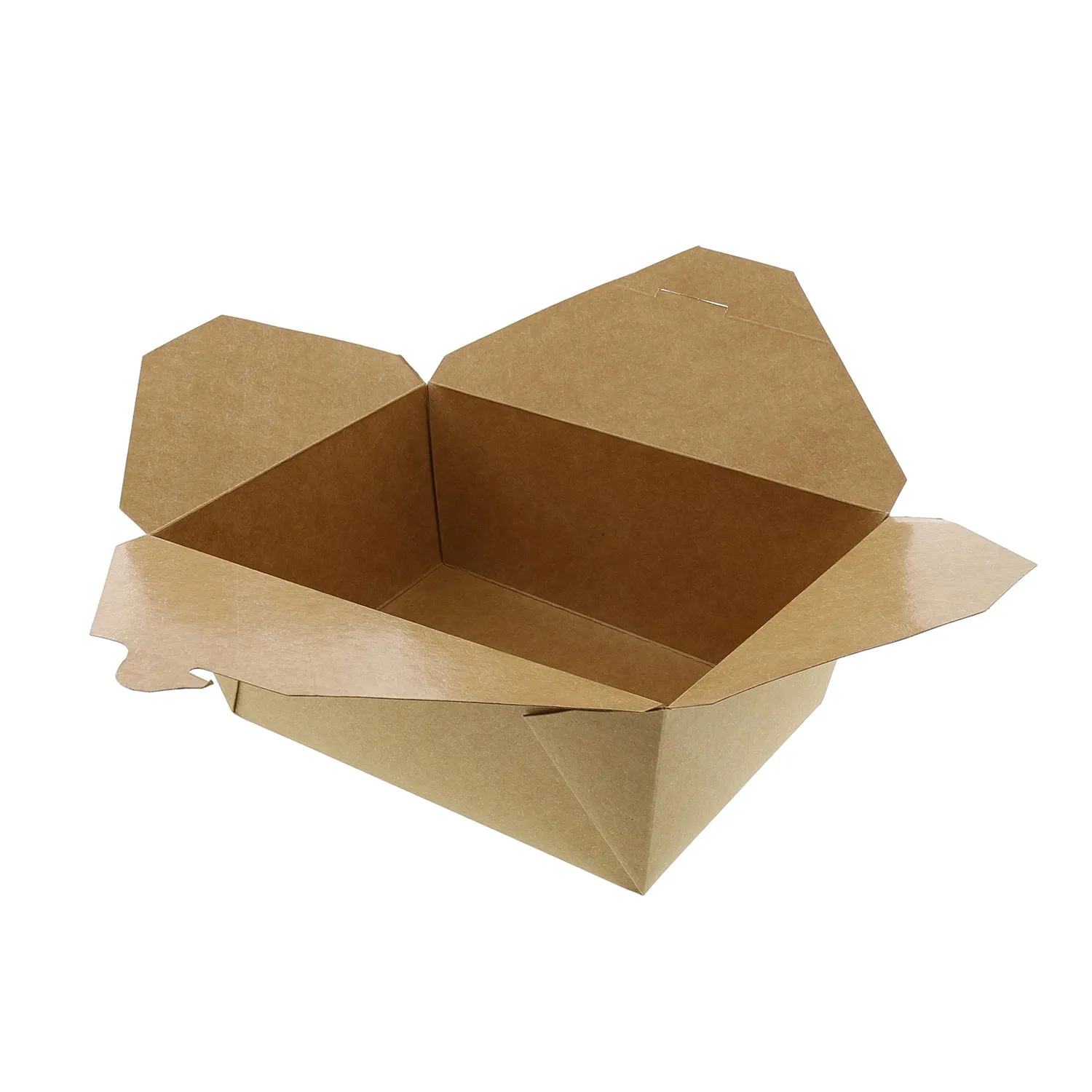 #4 Kraft 7-3/4" x 5.5" x 3.5" Folded Takeout Boxes, case of 160