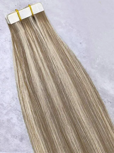 #8/60 Sydney Highlighted｜Luxury Russian Remy Human Hair, Double Drawn, Tape Extensions (Copy)