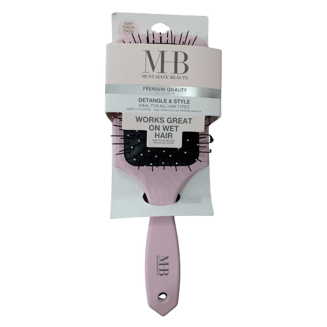 Almar MHB Premium Quality Soft Touch Paddle Brush, Pink/Black