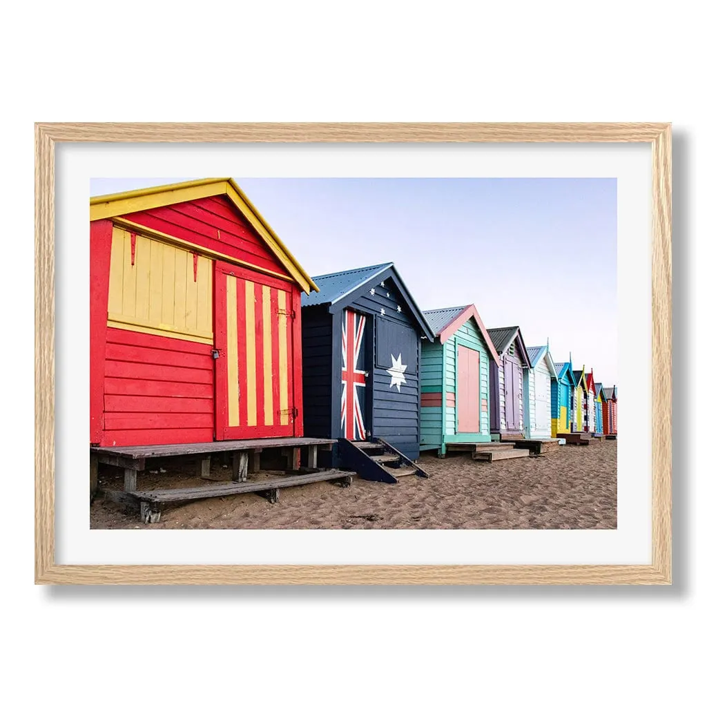 Beach Boxes Wall Art Print