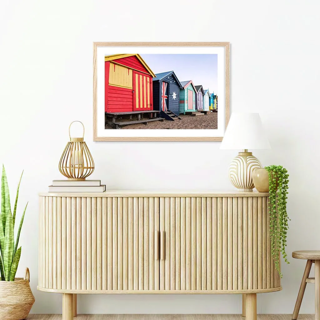 Beach Boxes Wall Art Print