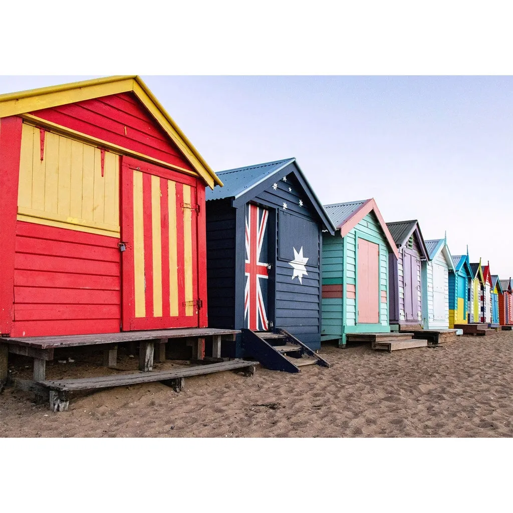 Beach Boxes Wall Art Print