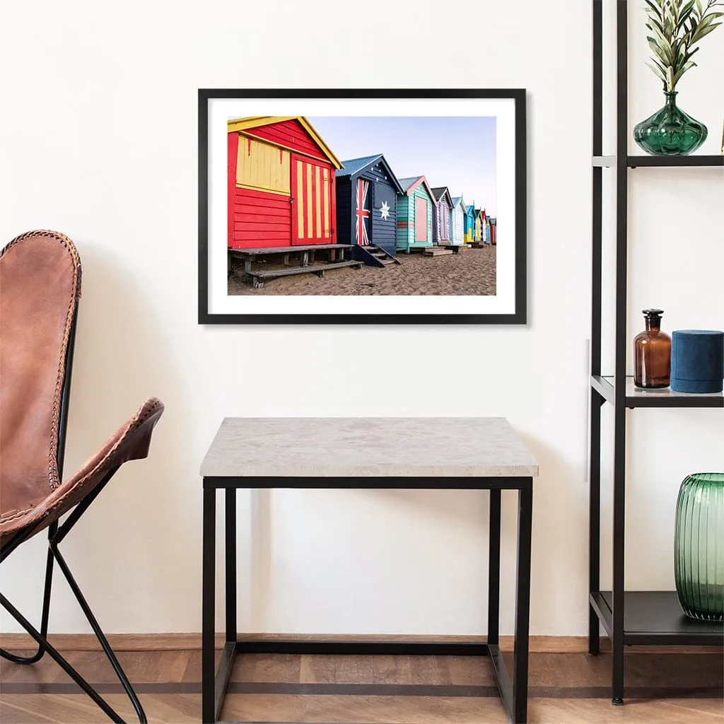 Beach Boxes Wall Art Print