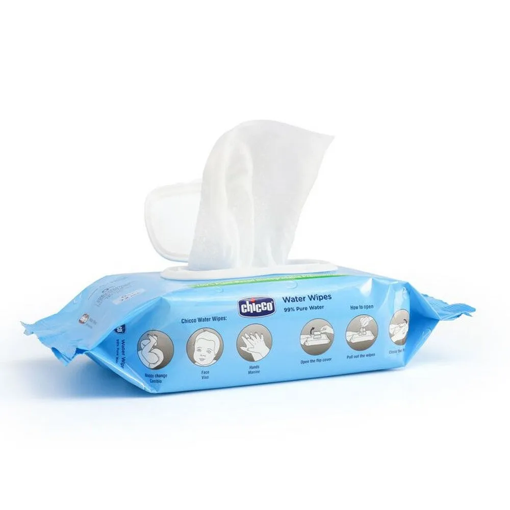 Chicco Water Wipes 99% Pure Water- 72 Pieces