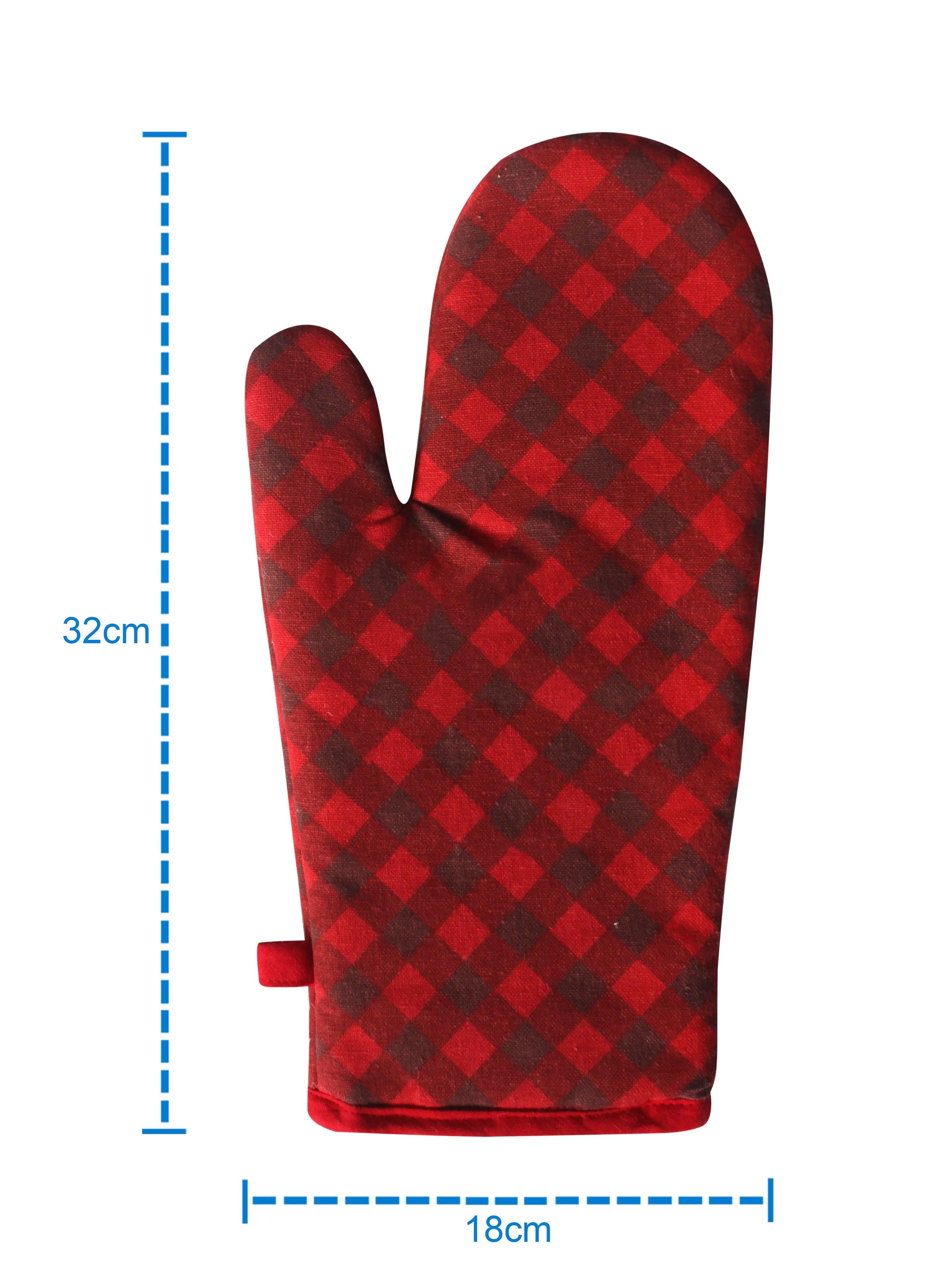 Cotton Buffalo Cross Oven Gloves Pack Of 2