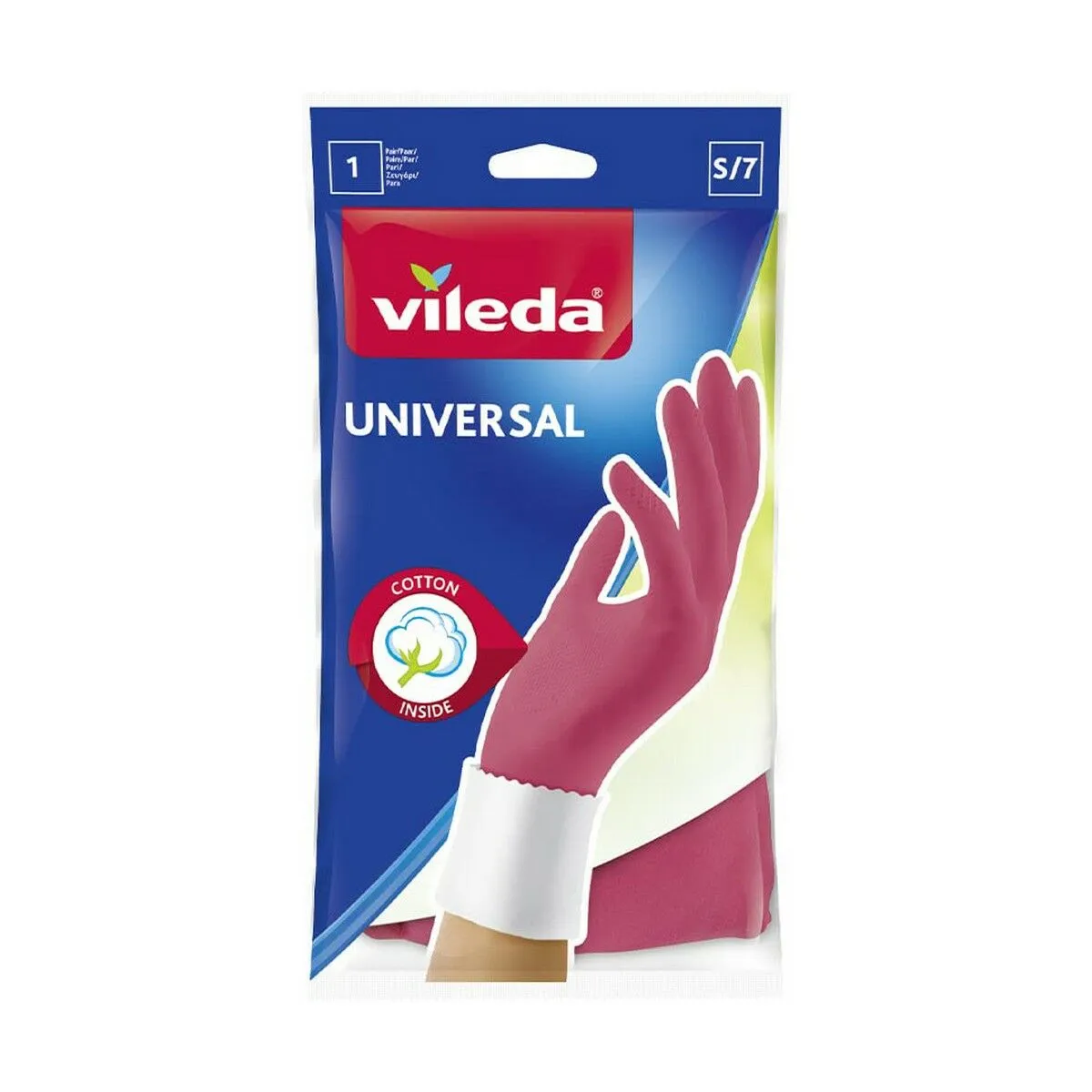 Disposable Gloves Vileda 166564 Pink S