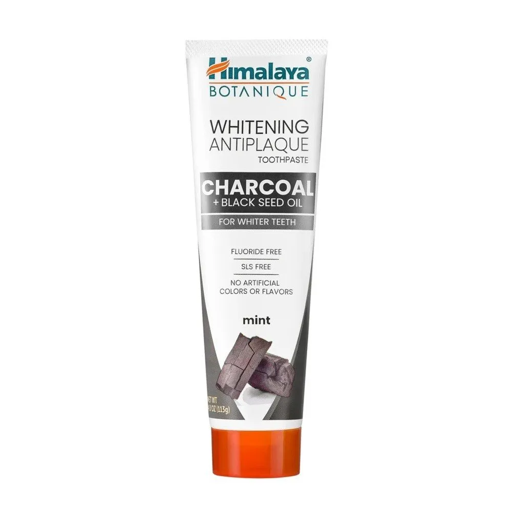 Himalaya Herbals Whitening Antiplaque Toothpaste Charcoal   Black Seed Oil 4 oz Paste