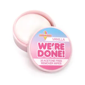 I Scream Nails Nail Polish: 'We're done' Remover Wipes Vanilla