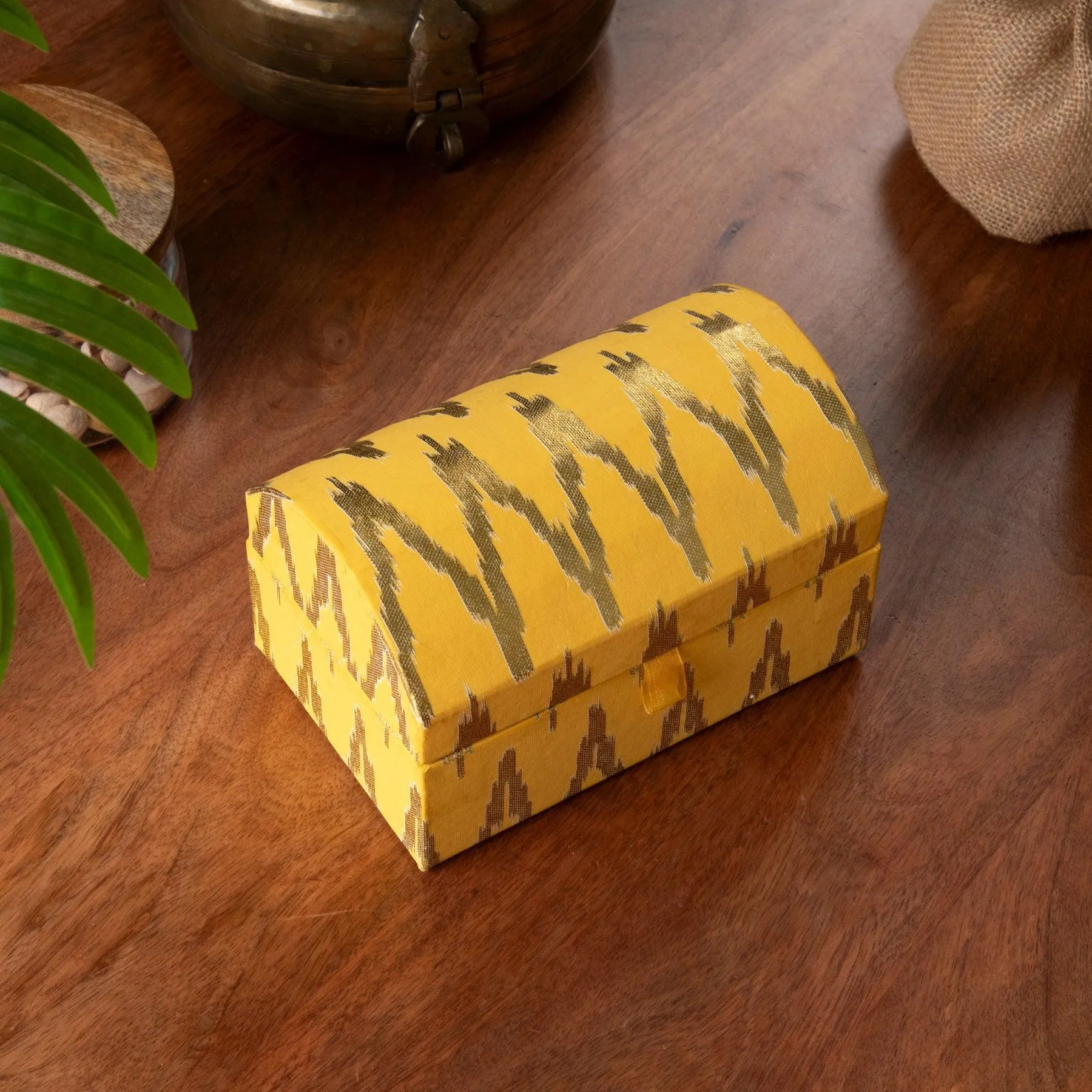 Ikat Yellow Sandook Box