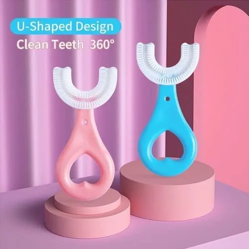 Kids U shaped Soft Toothbrush – Whitening Toothbrush Round Chamfered U-shaped Children Dental Care Brush