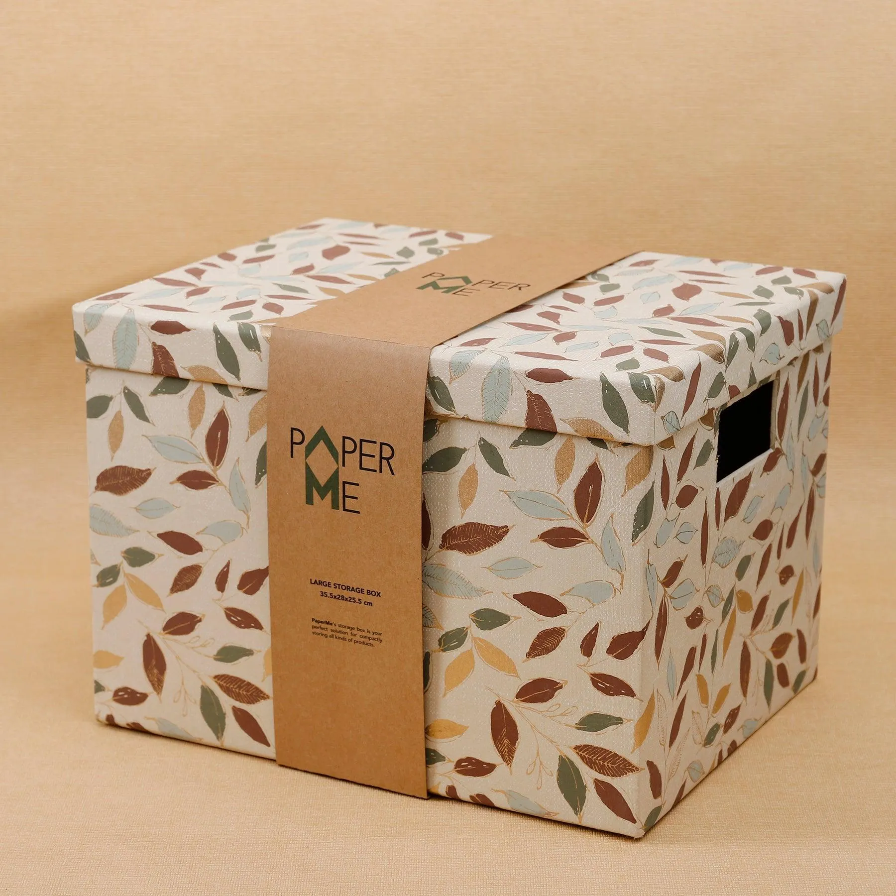 Maati Beige, Green & Brown Storage Box Set of 3