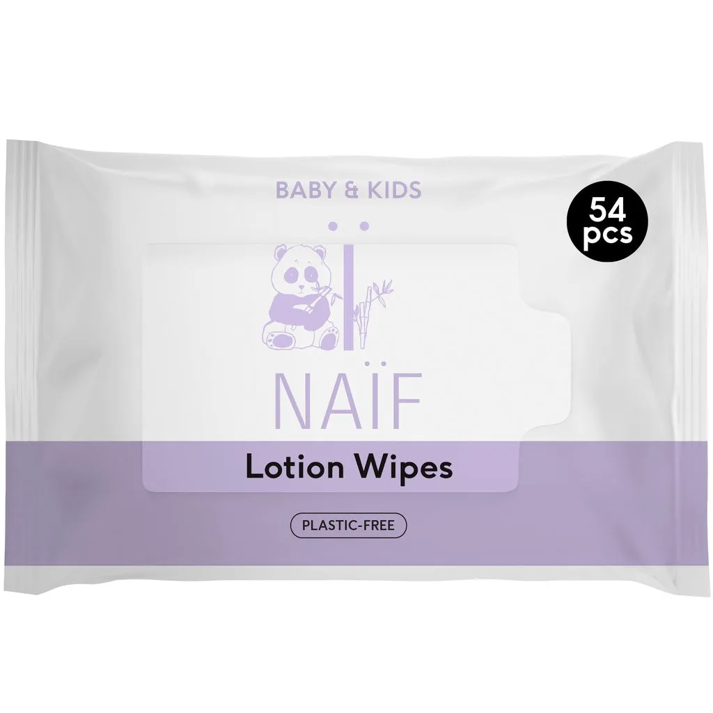 Naïf Plasticvrije Lotion Wipes Billendoekjes Set 1 x 54 Stuks