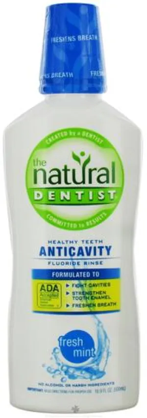 NATURAL DENTIST - Anticavity Fluoride Rinse Fresh Mint - 16 fl oz (473 ml)