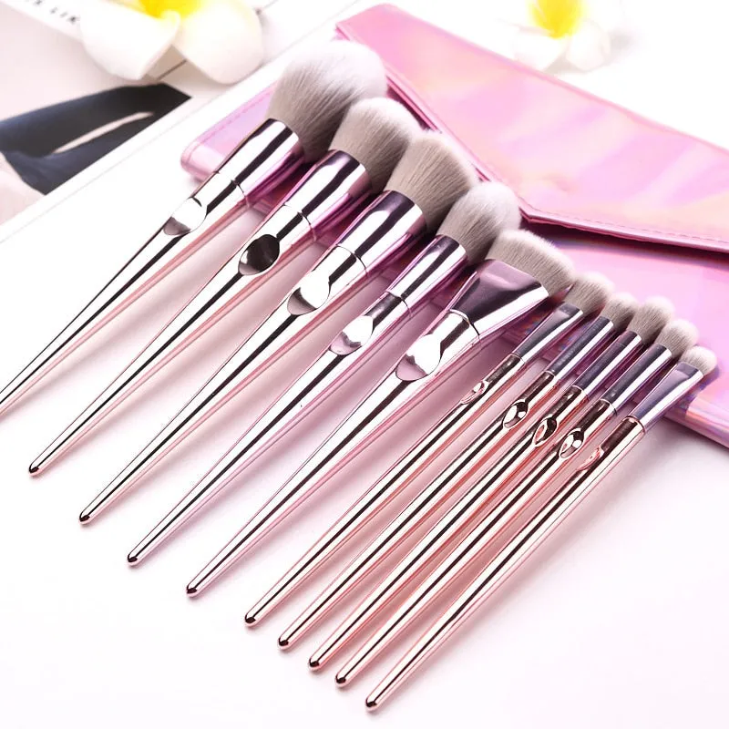 O.TWO.O 10PCS CHROME BRUSHES SET