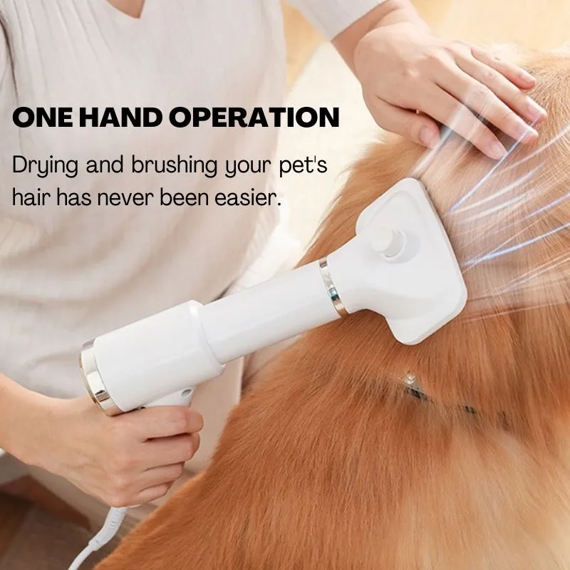 Pet 2-in-1 Dryer with Slicker Brush