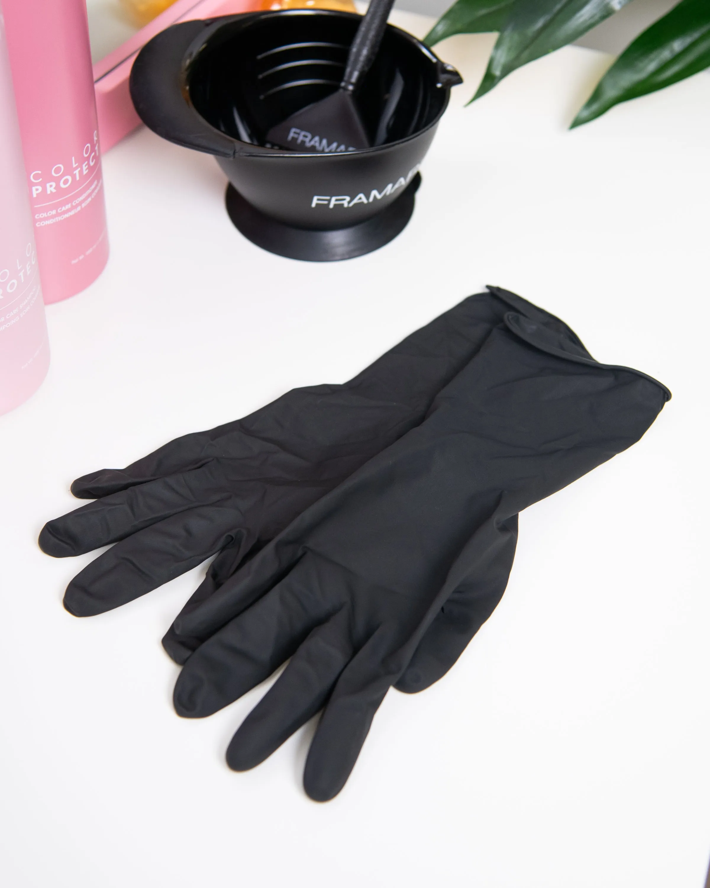 Reusable Black Latex Gloves (Box of 10)