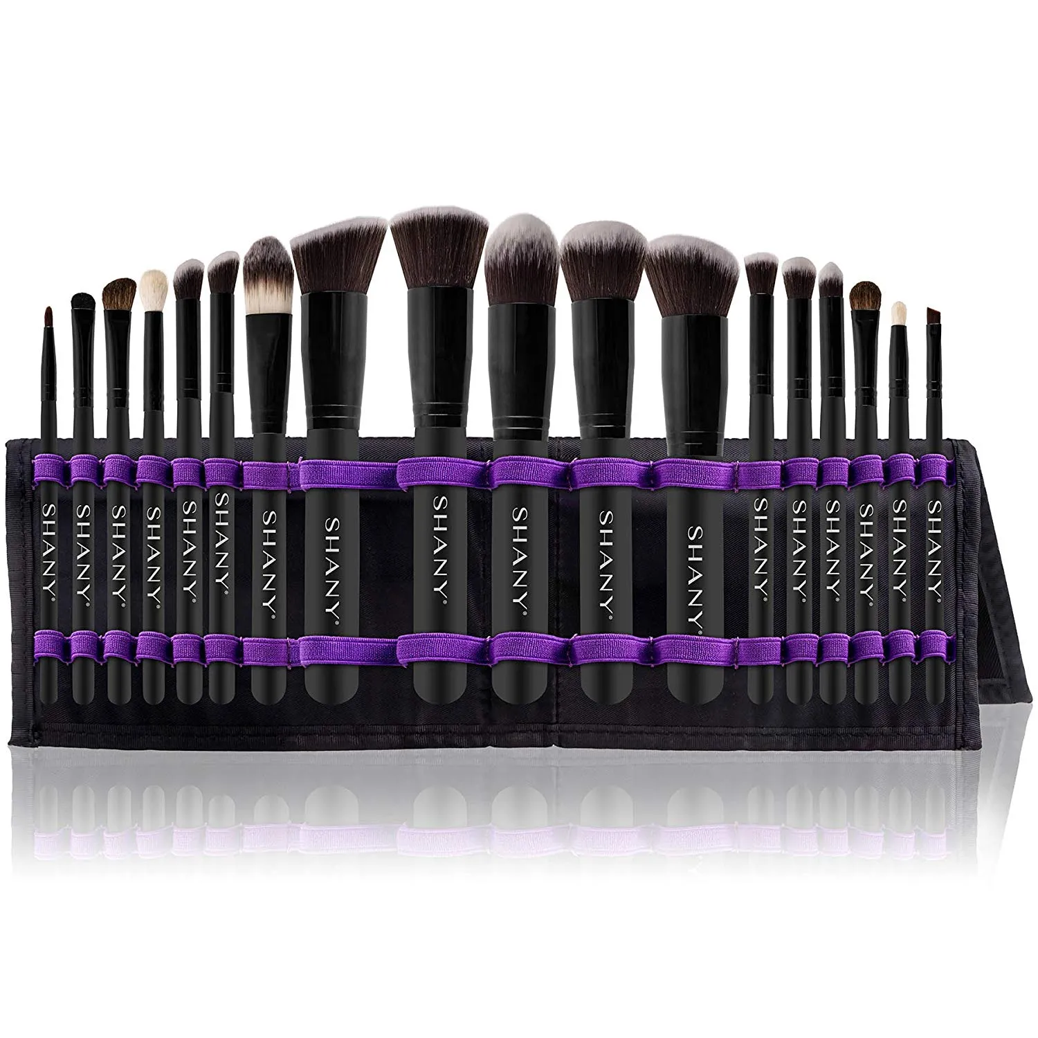 SHANY Artisan's Easel 18 Piece Elite Cosmetics Brush Collection, Black