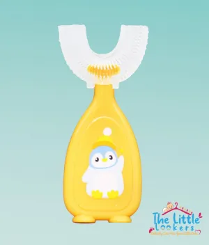 The Little Lookers 360° U-Shaped Baby Toothbrush with Food Grade Silicone Head | 100% BPA Free, Soft Bristles & Easy Grip for Babies & Kids (Pack of 1 )