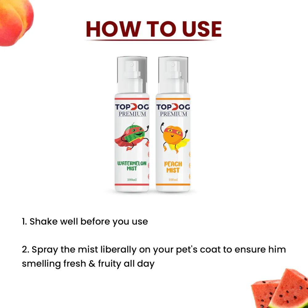 TopDog Premium Peach Mist Spray for Dogs and Cats