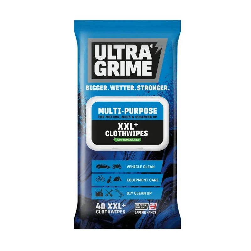 ULTRAGRIME Life XXL  Multi-Purpose Cloth Wipes 40 Huge Wipes