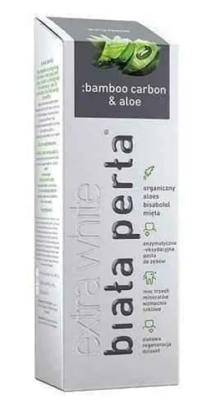 WHITE PEARL Bamboo carbon & aloe paste 75ml