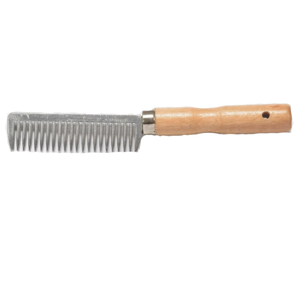 Wooden Handle Aluminum Comb