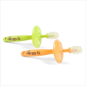 Zoli Gummy Sticks Gum Massager in Green and Orange